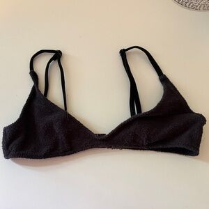 Triangl Black Bikini Top MAIA Terry